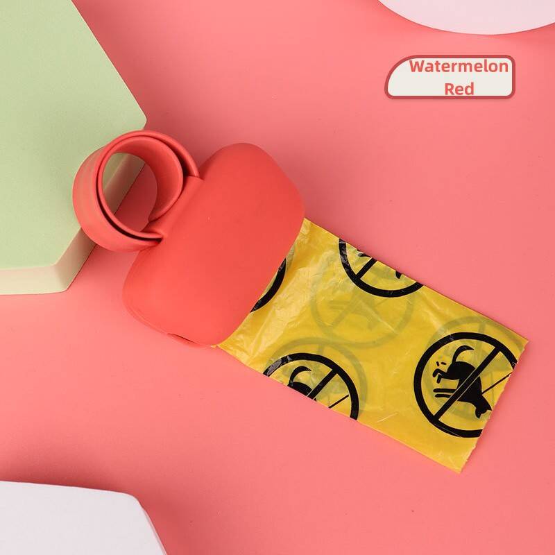 جا کیسه مدفوع سگ سیلیکونی رنگی مدل ساعت مچی